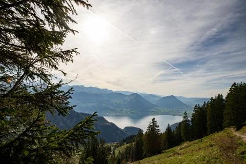 View in the direction of Lake Lucerne Foto stock