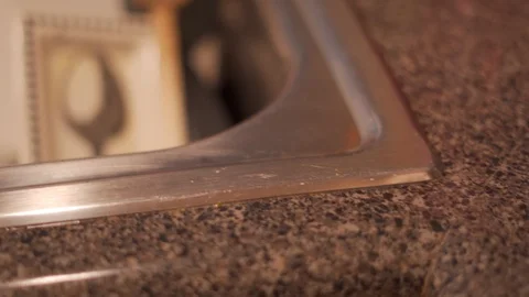 View of dirty dishes in kitchen sink Stock Footage 99609149