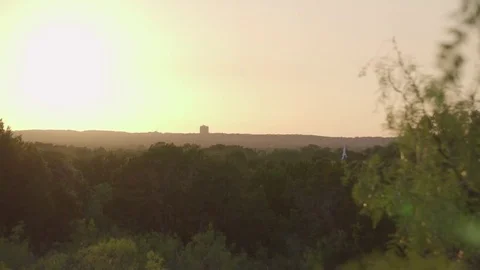 View Of Distant Building From Forest Vídeos de archivo 78168158
