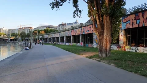 View of the districts of vienna Stock Footage 138982789