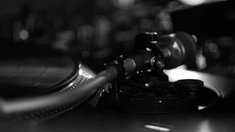 View of the DJ turntable. Stock Footage 103178924