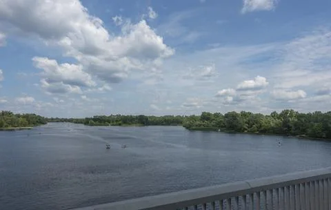 View of the Dnieper in Kyiv Stock-Fotos