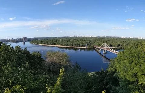 View of the Dnieper River. Stock Photos
