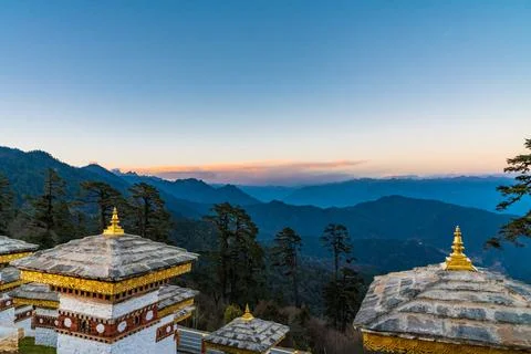 View at Dochula Pass Stock Photos