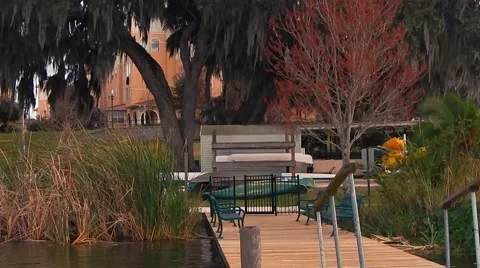 View from the dock looking back to shore Vídeos de archivo 45603820