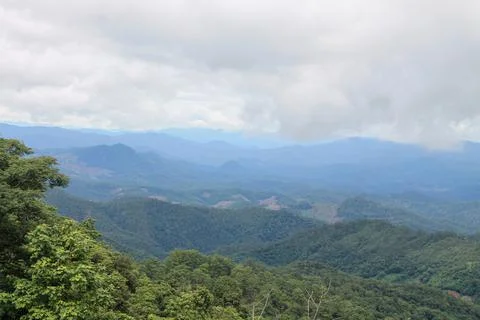 View from Doi Kiew Lom View Point in Mae Hong Son Province, Thailand Stock Photos