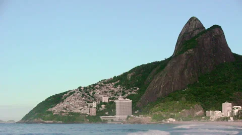 View of Dois Irmaos and Ipanema beach Stock Footage 59378614