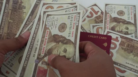 View of dollar bills. Counting dollar bills. Stock Footage 329954657