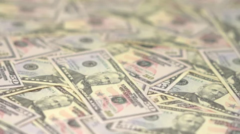 View of Dollars 50 USA Stock Footage 63111435