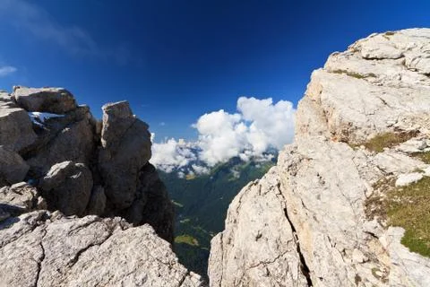 View from Dolomites Stock Photos