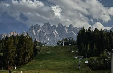 View of the Dolomites. Stock Photos