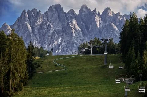 View of the Dolomites. Stock Photos