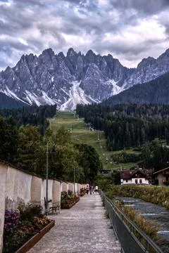 View of the Dolomites. Stock Photos
