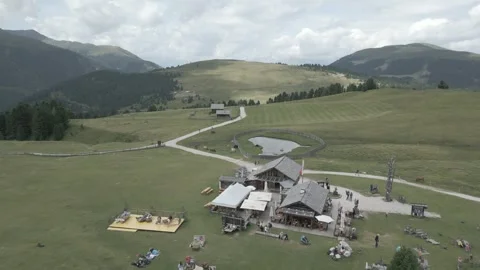 View of the Dolomites, Sass de Putiza, from the Erbe Pass, Italy Stock Footage 291526381