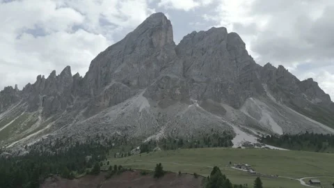 View of the Dolomites, Sass de Putiza, from the Erbe Pass, Italy Stock Footage 291526776