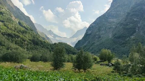 View of Dombay Mountains Stock Photos