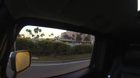 View of Don Cesar Hotel St. Pete Beach From Car 스톡 동영상 211406887