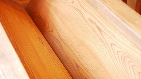 View to the donation wooden box while people make a wish by throwing coin i.. Stock-Footage 273011995