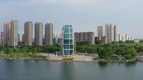 View of Donghai city, Jiangsu province Stock Footage 200154392