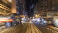 View From Double-Decker Tram On Street Of Hk Timelapse Hyperlapse Stock Footage