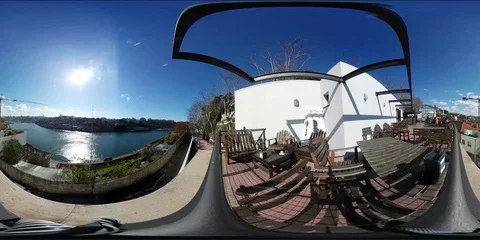 View of the Douro River in 360º VR Stock Footage 85635217