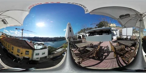 View of the Douro River in 360º VR 스톡 동영상 85635255