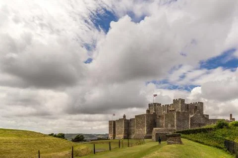 View on Dover castle in summer Stock Photos
