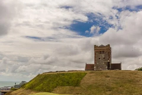 View on Dover castle in summer Stock Photos