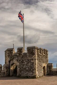 View on Dover castle in summer Stock Photos