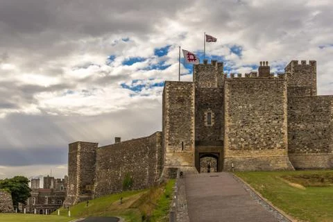 View on Dover castle in summer Stock Photos