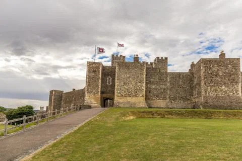 View on Dover castle in summer Stock Photos