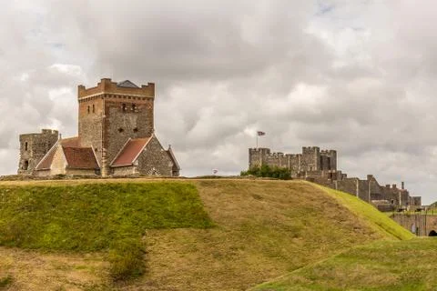View on Dover castle in summer Stock Photos