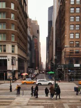 View down 41st Street Stock Photos