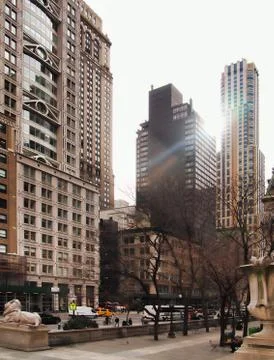 View down 5th Avenue Stock Photos
