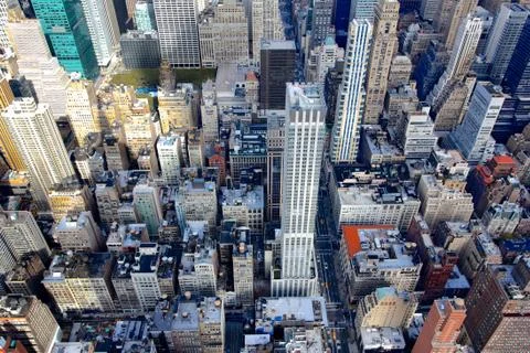 View Down into Midtown Foto stock