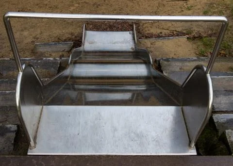View down a playground slide Stock Photos