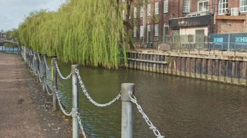 View down the River Wensum, Norwich Stock-Footage 271289466