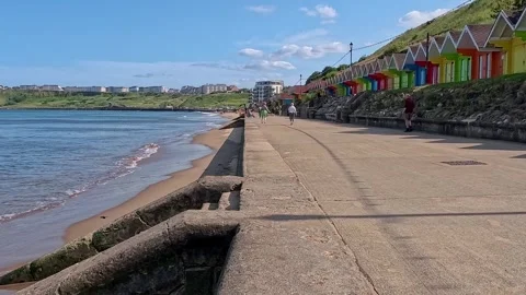 View down Scarborough promenade Stock-Footage 313565797