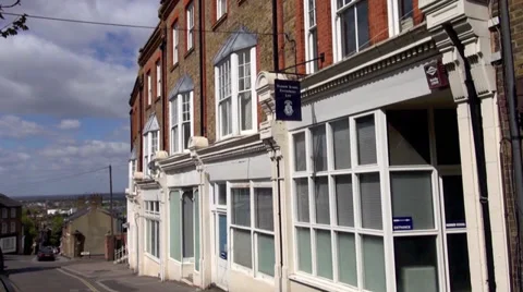 View down West St Stock Footage 38128762