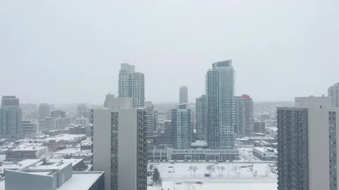 View of Downtown Calgary from Above Stock Footage 240126302