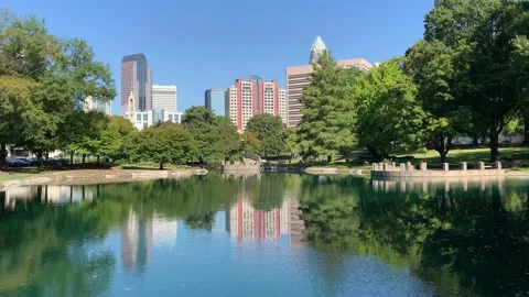 View of downtown Charlotte Stock Footage 161839718