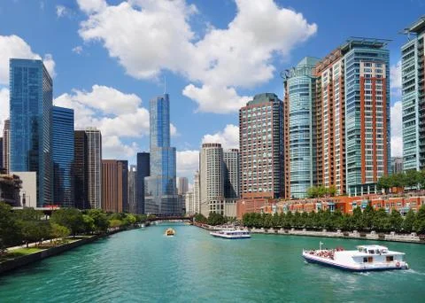 View of downtown Chicago Stock Photos
