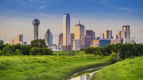 View of Downtown Dallas Vídeo Stock 104173593