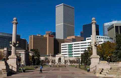 View from  downtown Denver Stock Photos