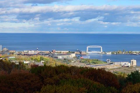 	View of Downtown Duluth in Fall Stock Photos
