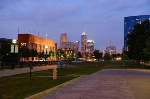 View of Downtown Indianapolis Stock Photos