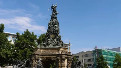 View of downtown Mannheim Vídeo Stock 137536517