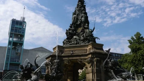 View of downtown Mannheim Vídeo Stock 137536621