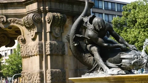 View of downtown Mannheim Vídeo Stock 137536632