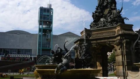 View of downtown Mannheim Vídeo Stock 137536703